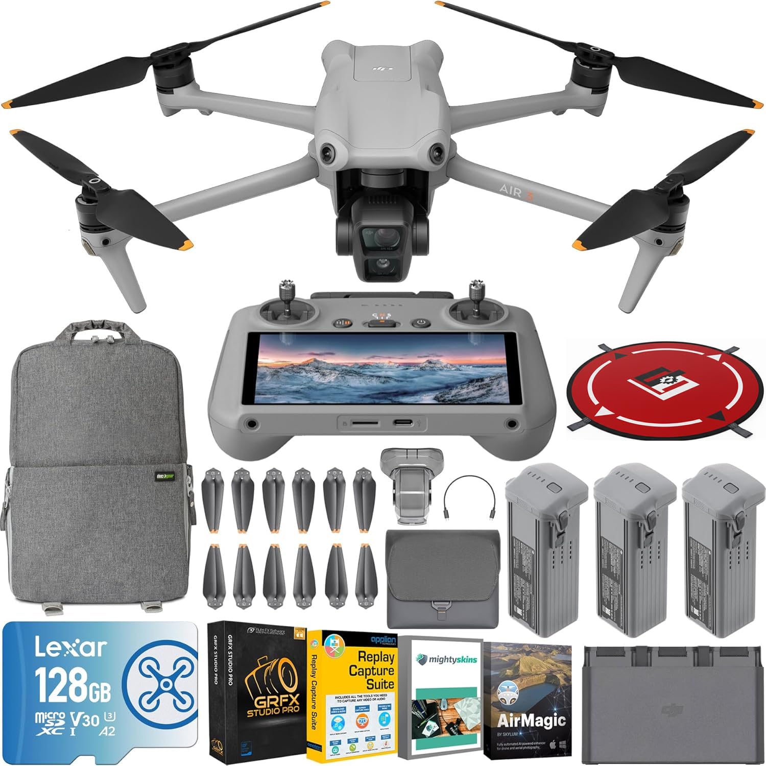 Amazon.com: DJI Air 3 Drone Quadcopter with RC 2 Remote (With